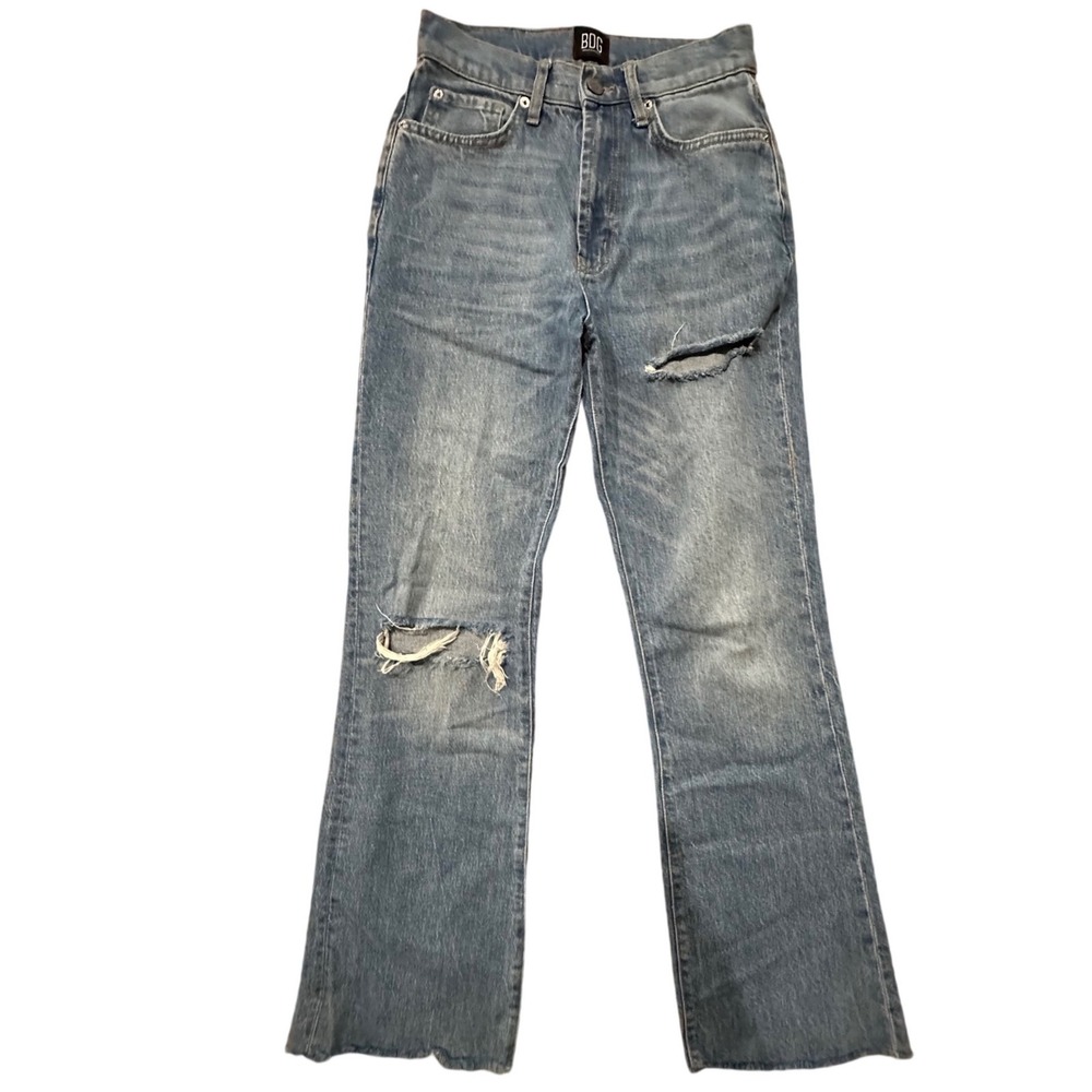 BDG Urban Outfitters High-Rise Flare Distressed Jeans Blue 26
